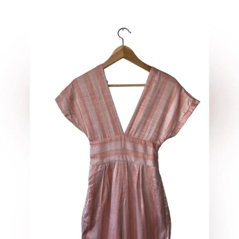 L Space Striped Cover-Up Jumpsuit XS - Picture 4 of 10